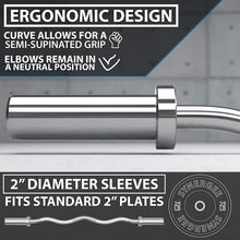 Load image into Gallery viewer, Ergonomic Curl Bar with Chrome Finish - Perfect for Curls &amp; Extensions, 19lbs
