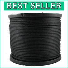 Load image into Gallery viewer, Durable 500ft 1/4" Black Polyester Rope - Perfect for Outdoor &amp; Indoor Use