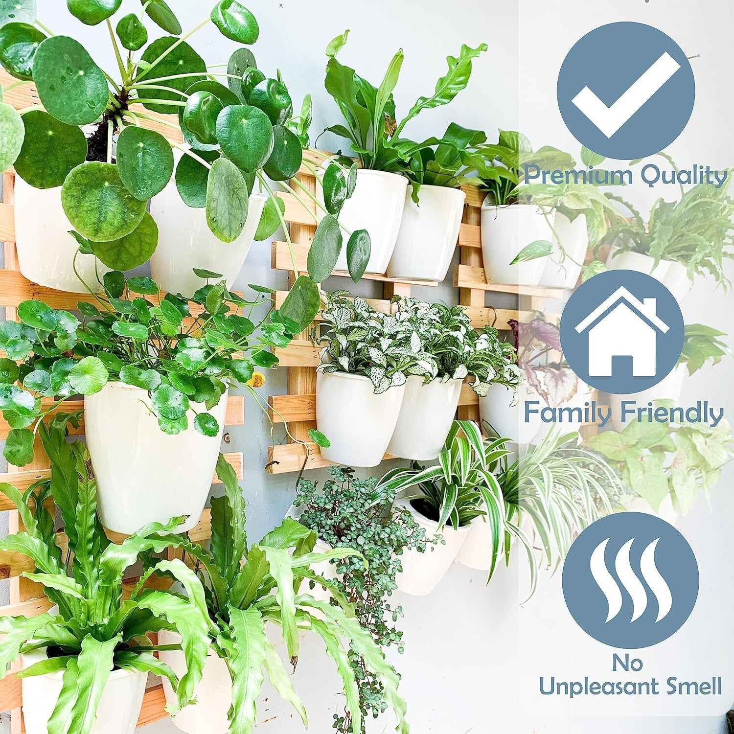 10-Pack Self-Watering Vertical Wall Planters for Stylish Indoor Herbs, 5"