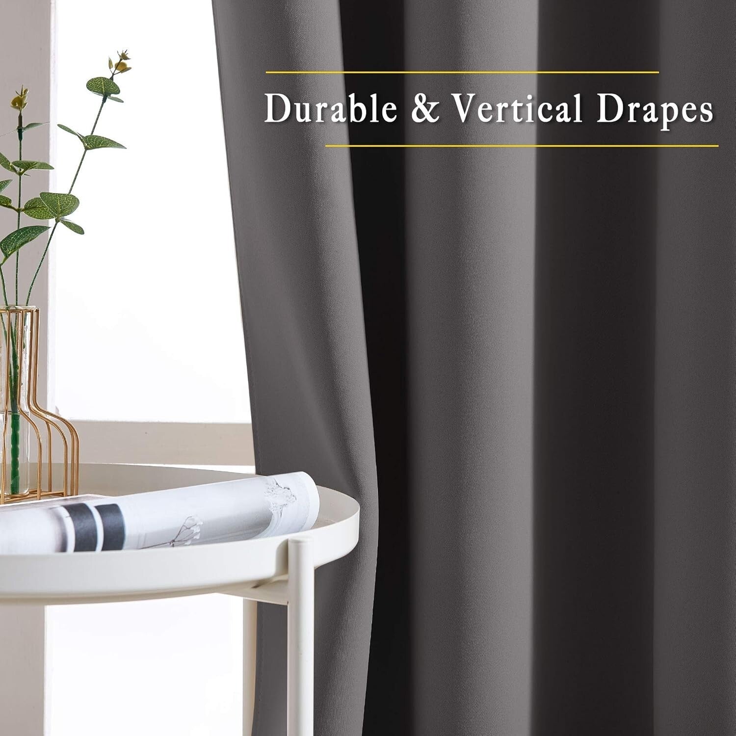 Extra Wide Blackout Curtains, Light Blocking Thermal Insulated Drapes - Set of 2