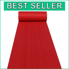 Load image into Gallery viewer, Versatile 30ft Red Wedding Carpet Runner - Easy to Cut &amp; Customize for Events
