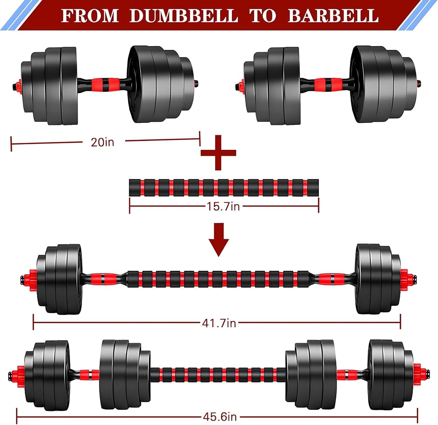 Ergonomic Adjustable Dumbbell Set with Non-Slip Handles - Fitness Made Easy