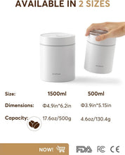 Load image into Gallery viewer, Compact Auto Vacuum Coffee Canister 0.5L - Preserve Freshness Effortlessly