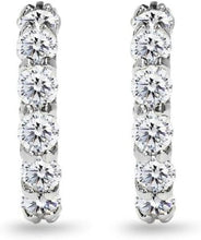 Load image into Gallery viewer, Classic Sterling Silver 16mm AAA CZ Small Hoop Earrings for Women - Gift Boxed