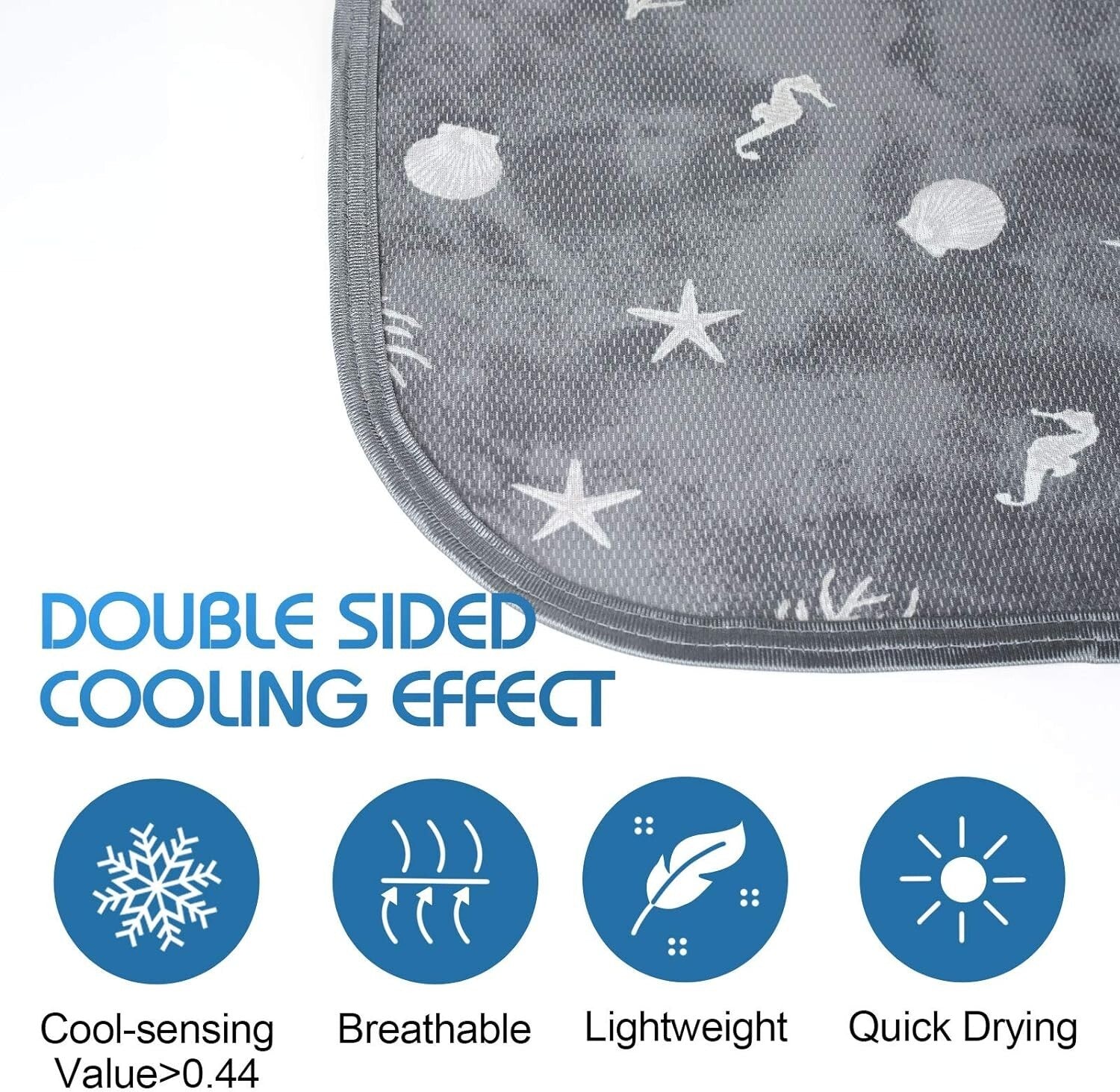 Breathable Double-Sided Cooling Blanket - 60”x90” for Night Sweats & Hot Weather