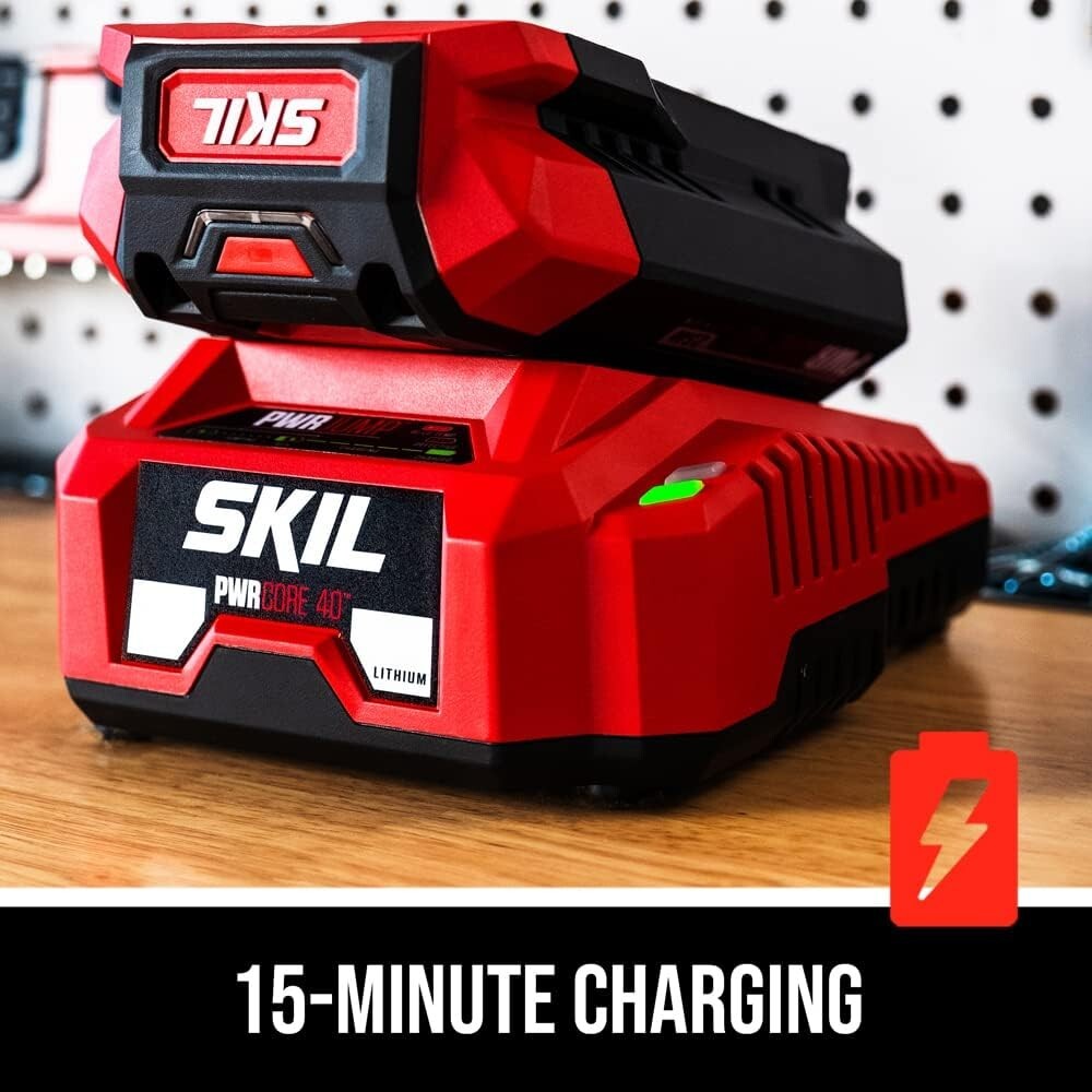PWR CORE 40V Brushless String Trimmer Kit - 15-Inch Cutting Width, Fast Charging