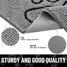 Load image into Gallery viewer, Machine Washable Chenille Dog Door Mat - 70''L x 24''W for Mud-Free Spaces
