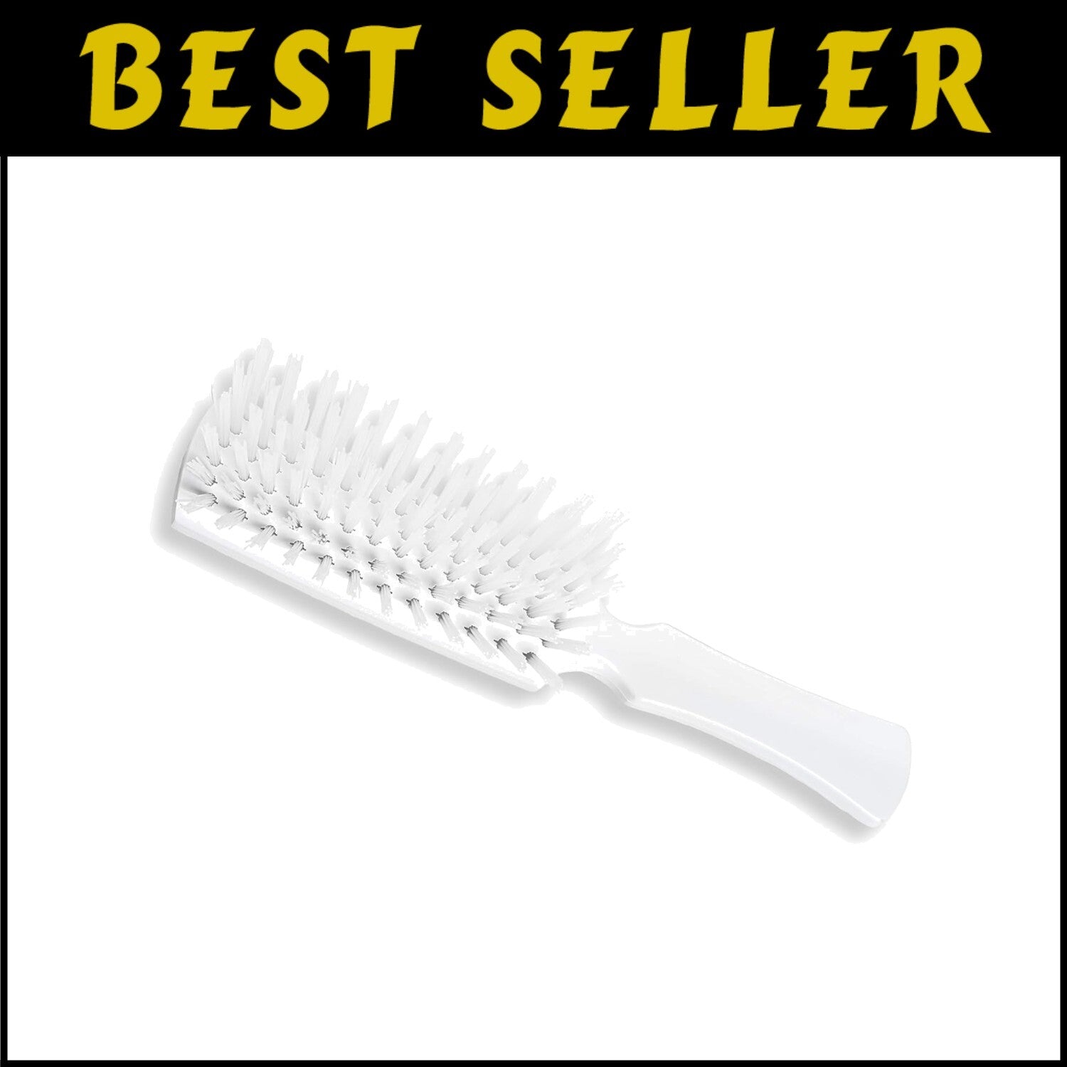 Stylish White Nylon Hairbrush with Durable Handle for Easy, Gentle Grooming