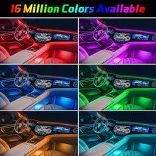 Load image into Gallery viewer, Waterproof Multicolor Car LED Ambiance Lights with Remote Control and Music Sync