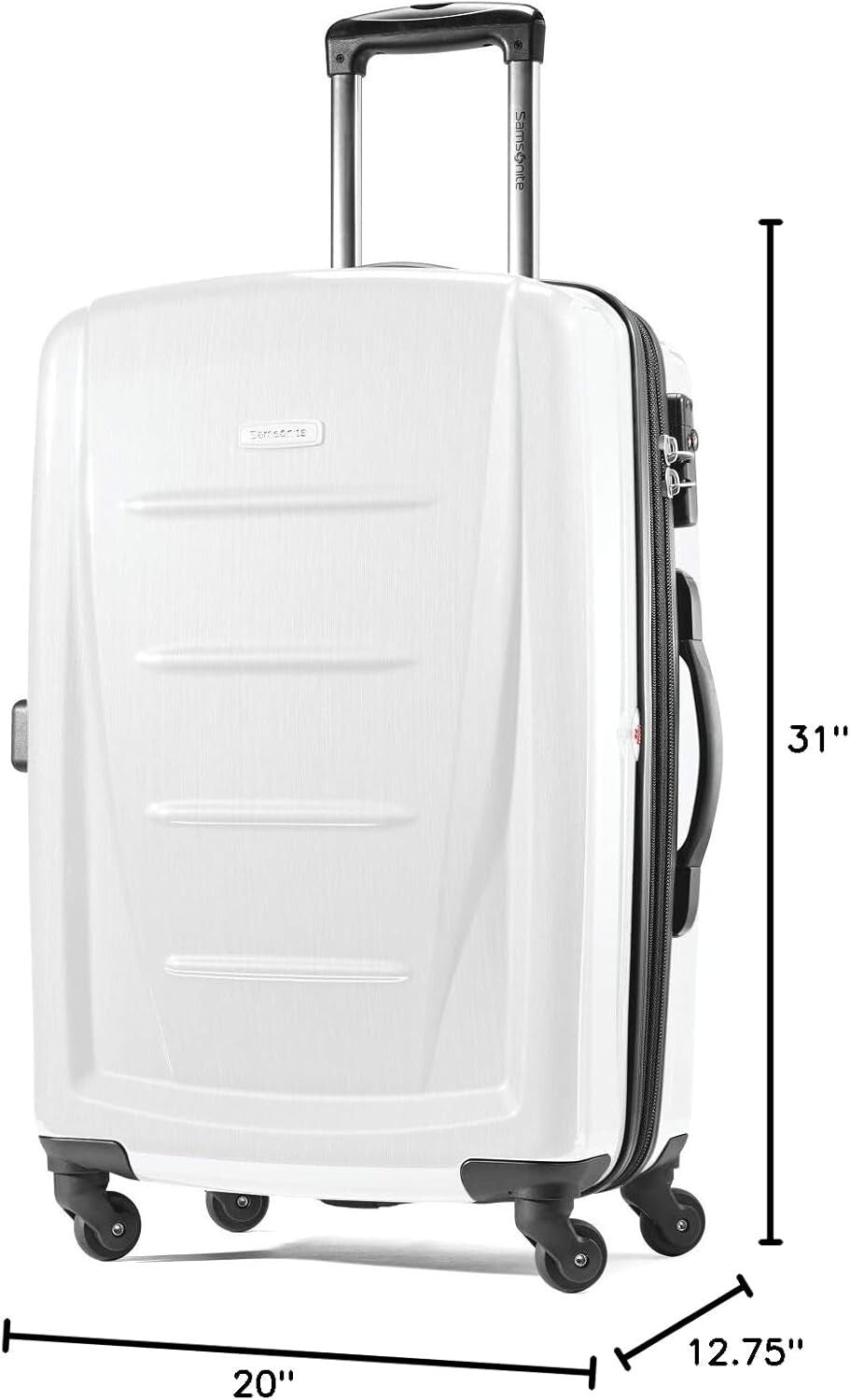 28-Inch Polycarbonate Spinner Luggage with TSA Locks & Stylish Brushed Pattern