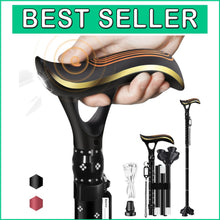 Load image into Gallery viewer, Ergonomic Foldable Cane with Smart Alarm &amp; LED Light for Fashionable Mobility