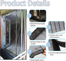 Load image into Gallery viewer, Easy-Install Magnetic Screen Door - 76''x8'' Perfect for Pet-Friendly Homes