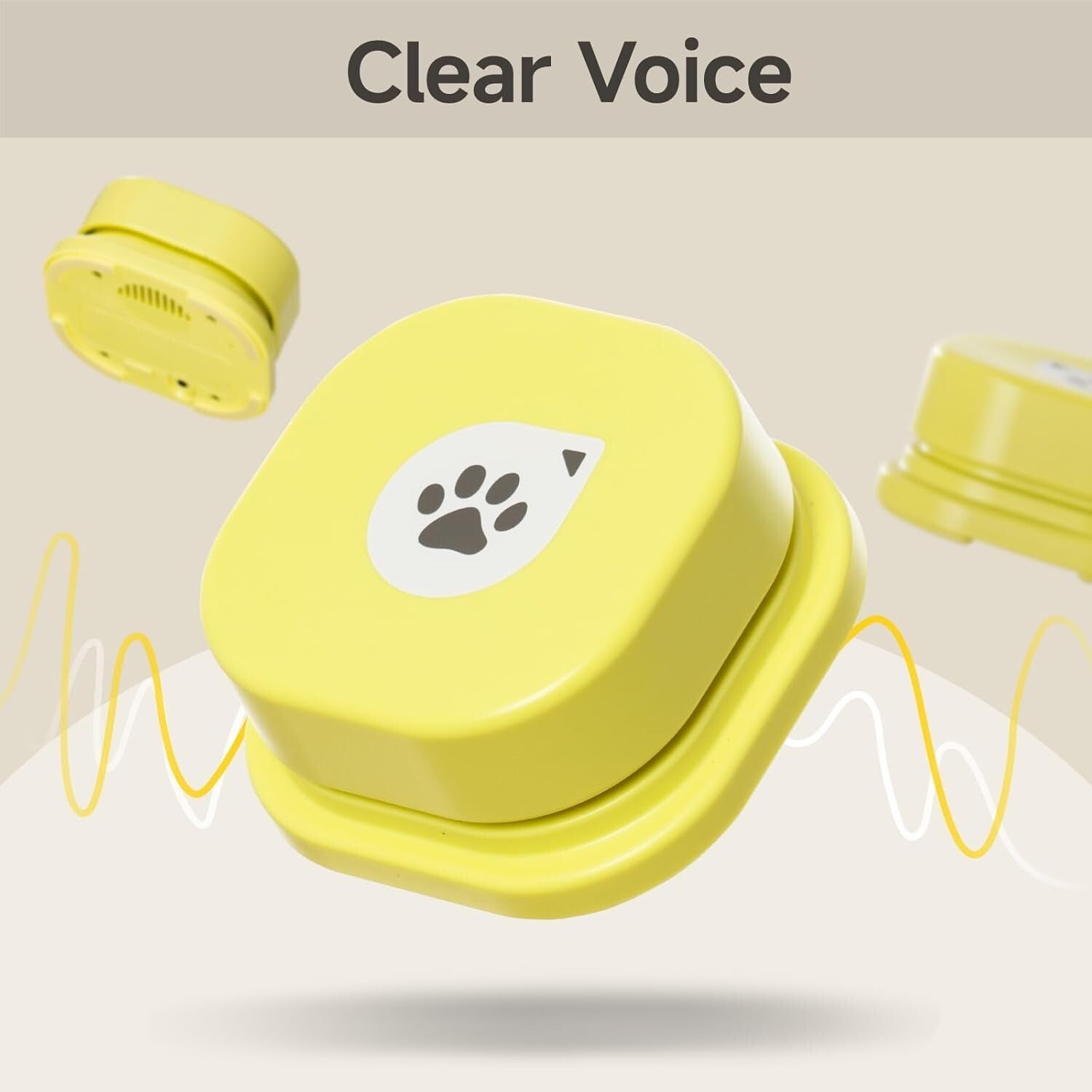 Recordable Dog Communication Buttons with Rubber Mat for Interactive Training