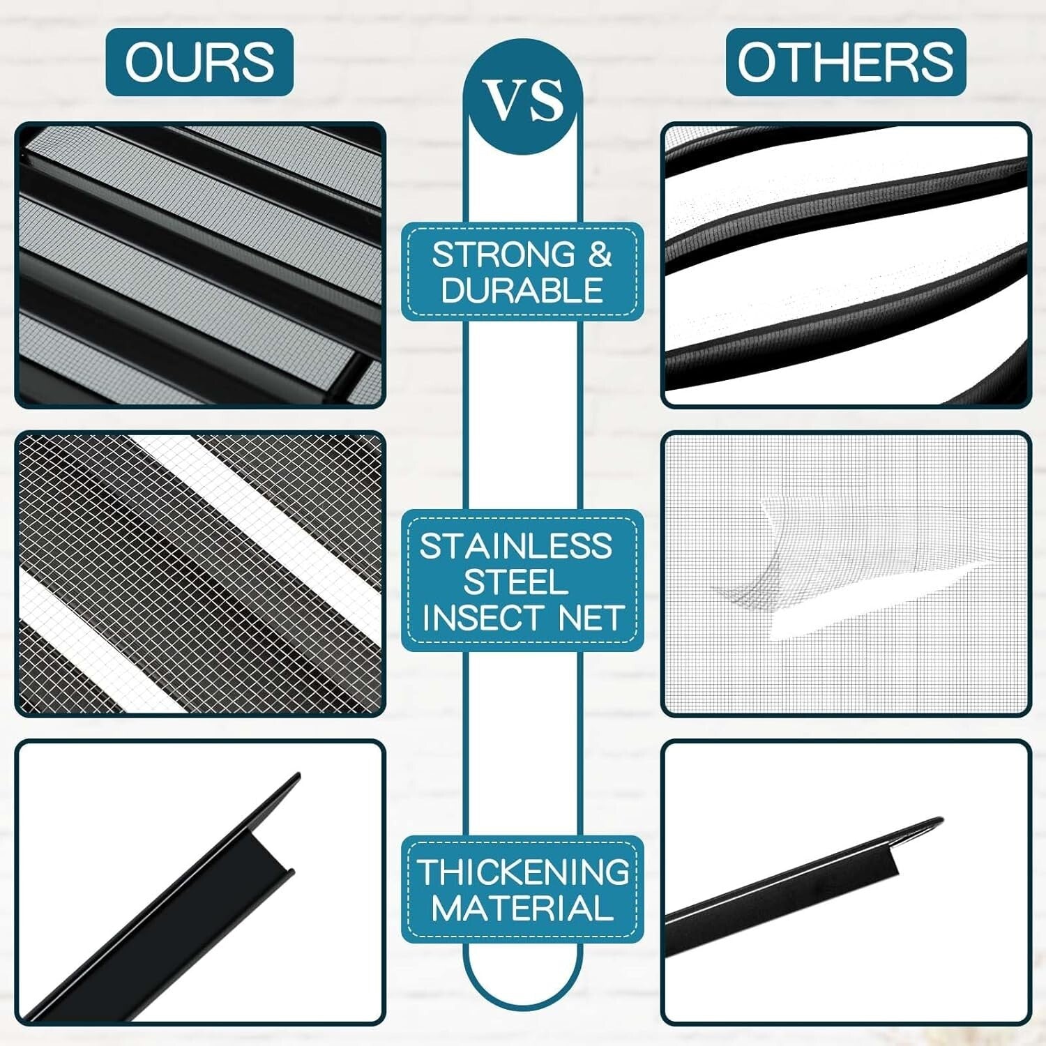 Versatile 12" x 12" Gable Vents with Aluminum Alloy Build - Ideal for Attics