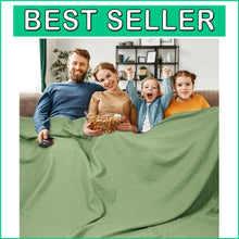 Load image into Gallery viewer, Snag-Proof Pre-Washed Cotton Waffle Throw for Family and Travel - 120"x120"