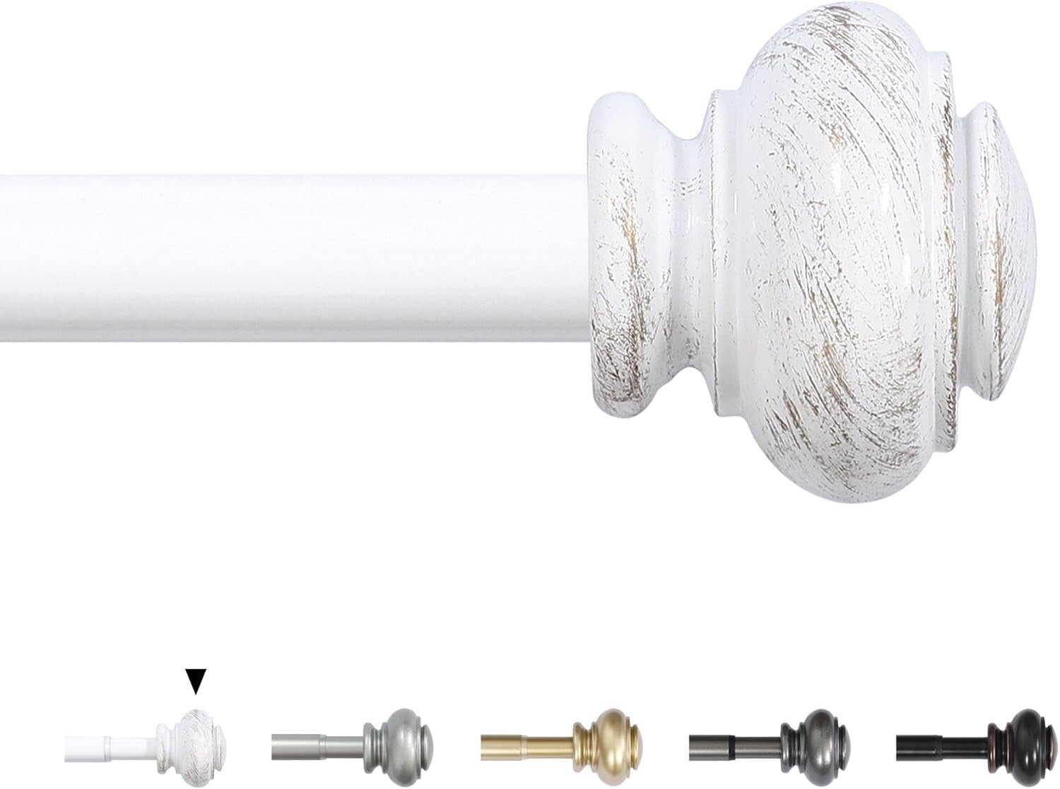 Versatile Adjustable Curtain Rods for Light to Heavy Curtains, 16.2-137.4 Inches