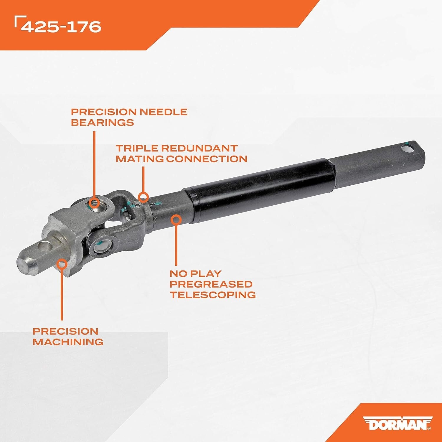 Precision-Made Steering Shaft Compatible with Select Vehicle Models - 15.2 Inch