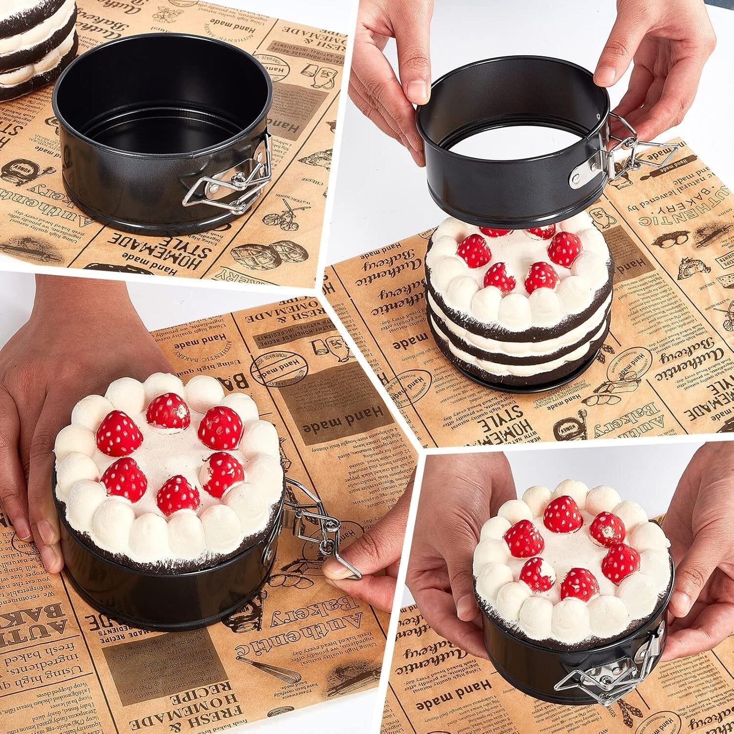 Versatile 25-Piece Mini Springform Pan Set for Baking Cheesecakes & Quiches