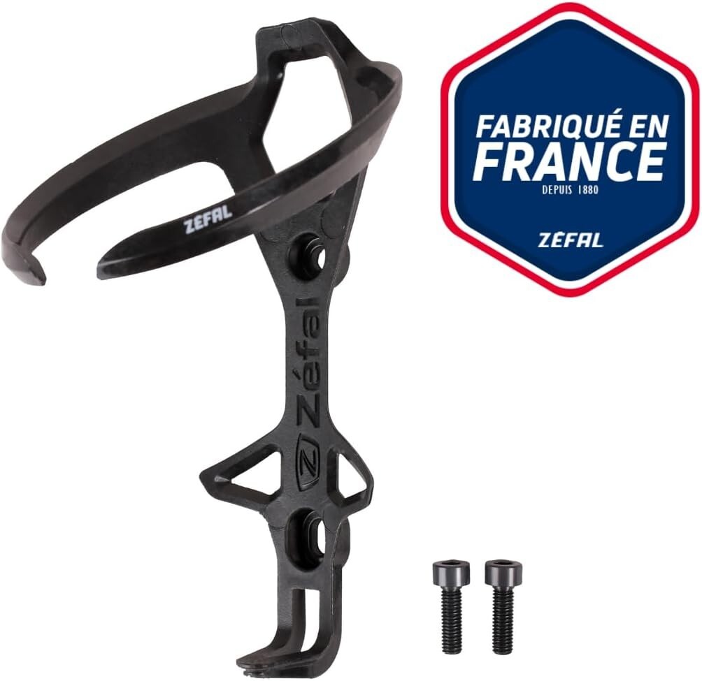 Carbon Fiber Bottle Cage in Sleek Black - Easy Insert & Removal for Cyclists