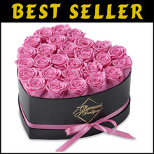 Load image into Gallery viewer, Luxurious 27 Pink Roses Forever Gift in Heart-Shaped Box - Stunning Home Decor