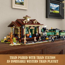 Load image into Gallery viewer, Interactive 1975 Pcs Wild West Train Station with 5 Unique Characters &amp; Details