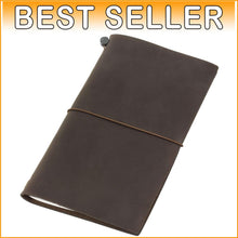 Load image into Gallery viewer, Elegant Regular Size Traveler's Notebook with Pen Holder - Customizable Leather