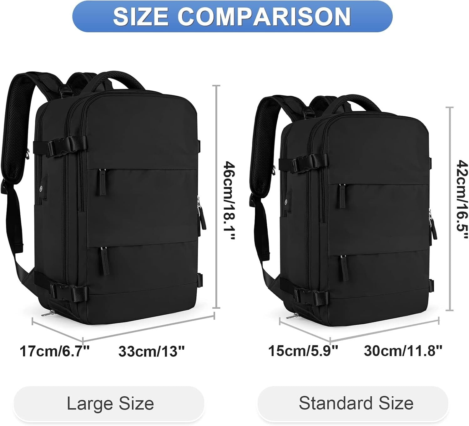 Comfortable Large Travel Backpack with Shoe Compartment - Ideal for Adventures
