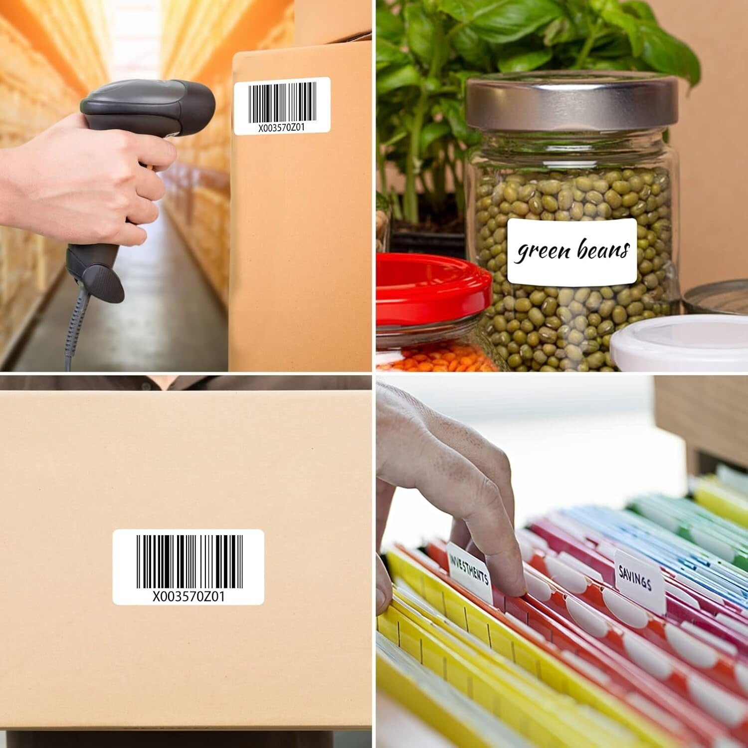 12 Rolls of Fade-Proof Thermal Labels for Shipping - 2.25'' x 1.25'' Rectangular