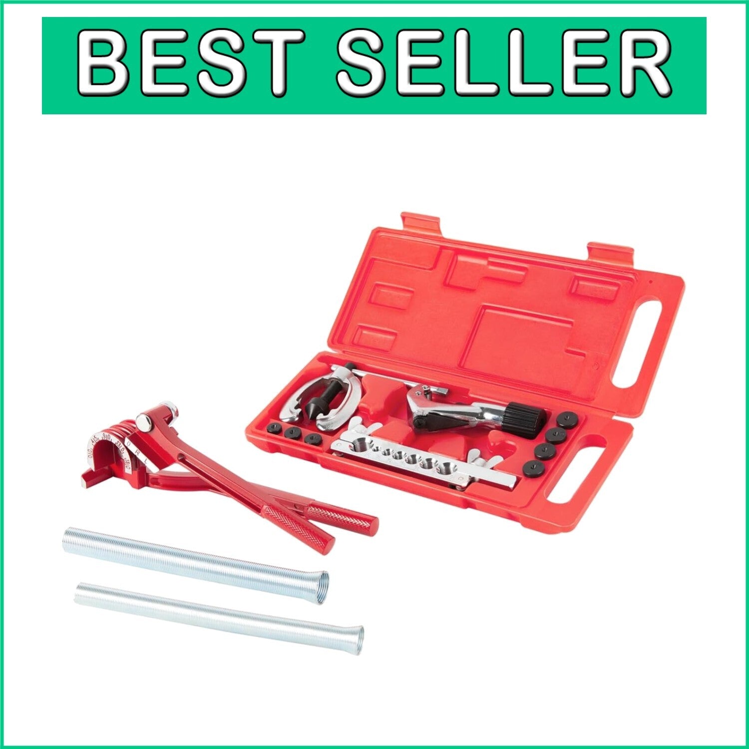 Efficient Double Flaring Tool Kit with Organized Case & Instruction Manual