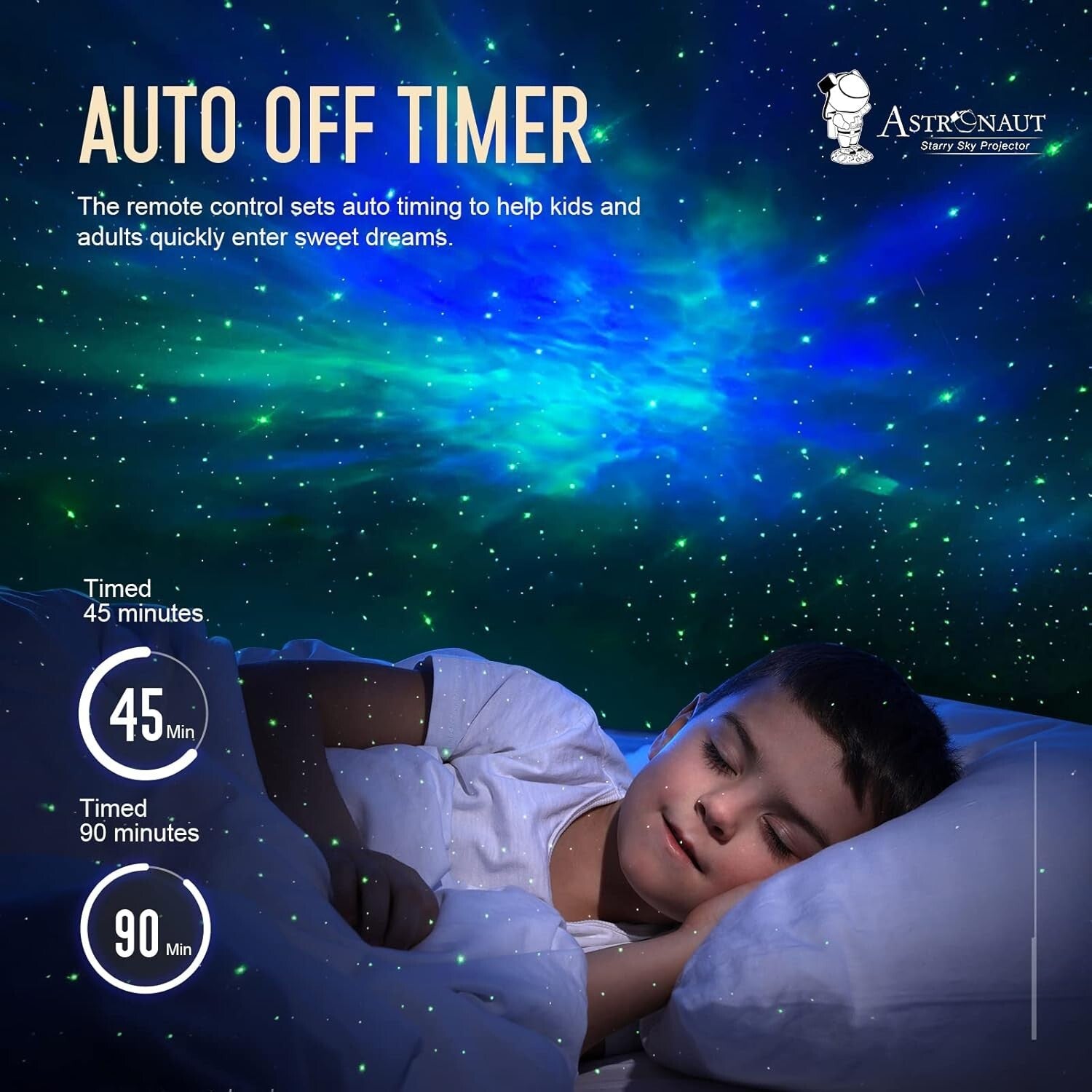 Astronaut Star Projector Night Light with 9 Nebula Effects and Remote Control