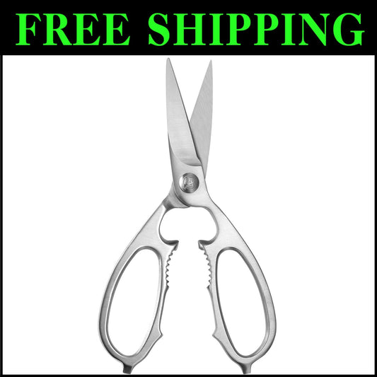 Professional Stainless Steel Kitchen Scissors - Multi-Purpose, Ergonomic Design