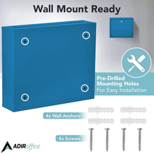 Load image into Gallery viewer, Stylish 3x10 Inch Lockable Suggestion Box - Durable Blue Wall-Mount Design