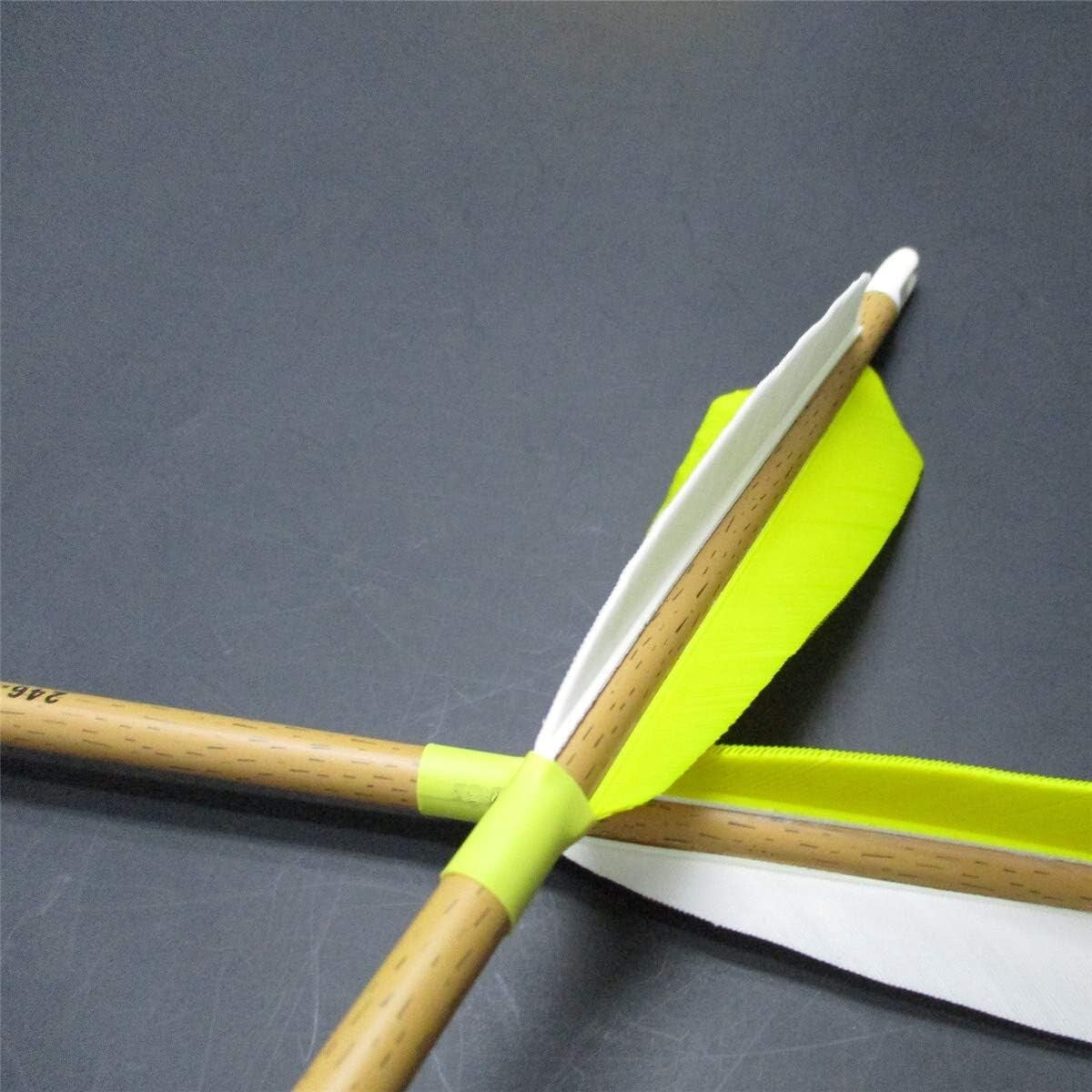 6-Pack 28-Inch Carbon Arrows with Natural Fletching for Compound & Recurve Bows
