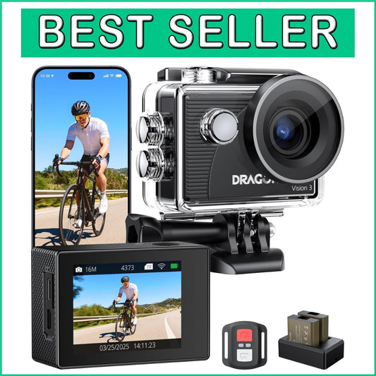 Adventurer's Dream: 4K Action Camera with 100FT Waterproof & Remote Control