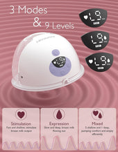 Load image into Gallery viewer, M5 Double-Sealed Wearable Pump - Effortless Breastfeeding with 2 Pumps in Lilac