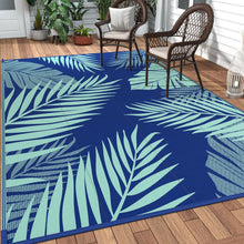 Load image into Gallery viewer, Large Waterproof Area Rug 10' x 14' - Stylish Reversible Pattern for Outdoors