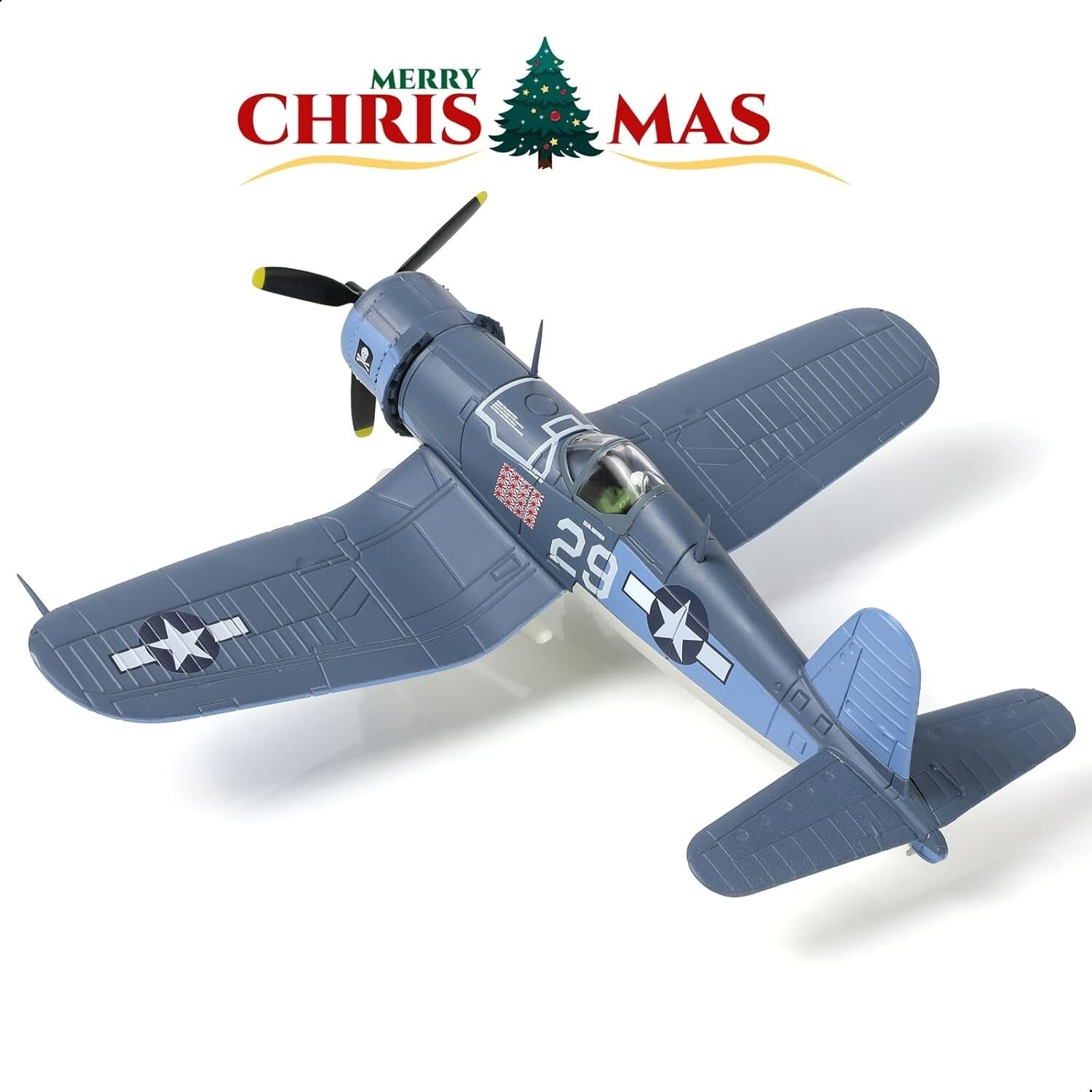 Metal F-4U Corsair Fighter Model - 1/72 Scale WWII Plane for Gift or Display