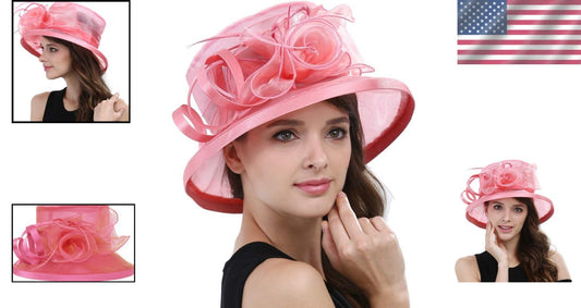 Elegant Women's Cloche Hat - Adjustable Tea Party Fascinator for Derby Day