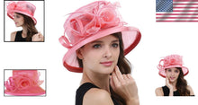 Load image into Gallery viewer, Elegant Women's Cloche Hat - Adjustable Tea Party Fascinator for Derby Day
