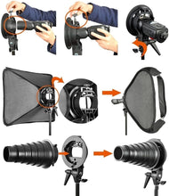 Load image into Gallery viewer, Portable 32" x 32" Softbox with Adjustable Speedlite Bracket for Light Control