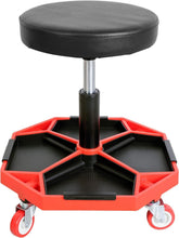 Load image into Gallery viewer, Durable Pneumatic Rolling Mechanic Stool with Soft Vinyl Seat, 300 lbs Capacity