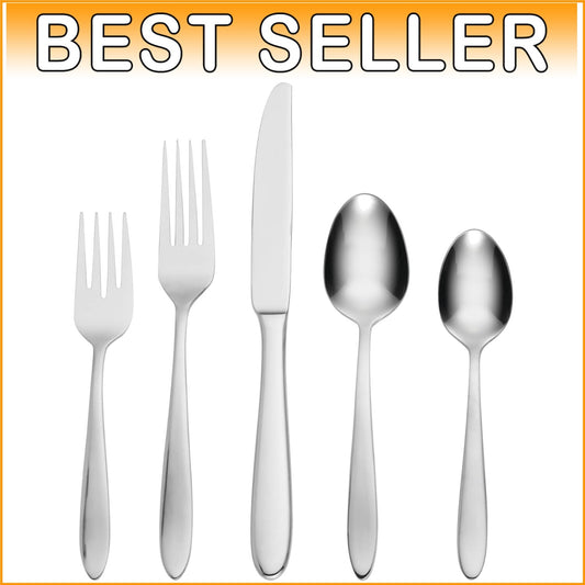 Elegant 20-Piece Flatware Set for 4 - Durable Stainless Steel, Dishwasher Safe