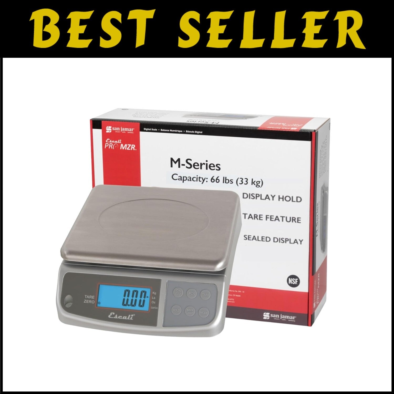 Battery Operated Digital Food Scale - 66 lb Capacity for Precision Cooking