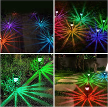 Load image into Gallery viewer, Modern Solar Outdoor Path Lights - Touch Control Color Changing LED Set