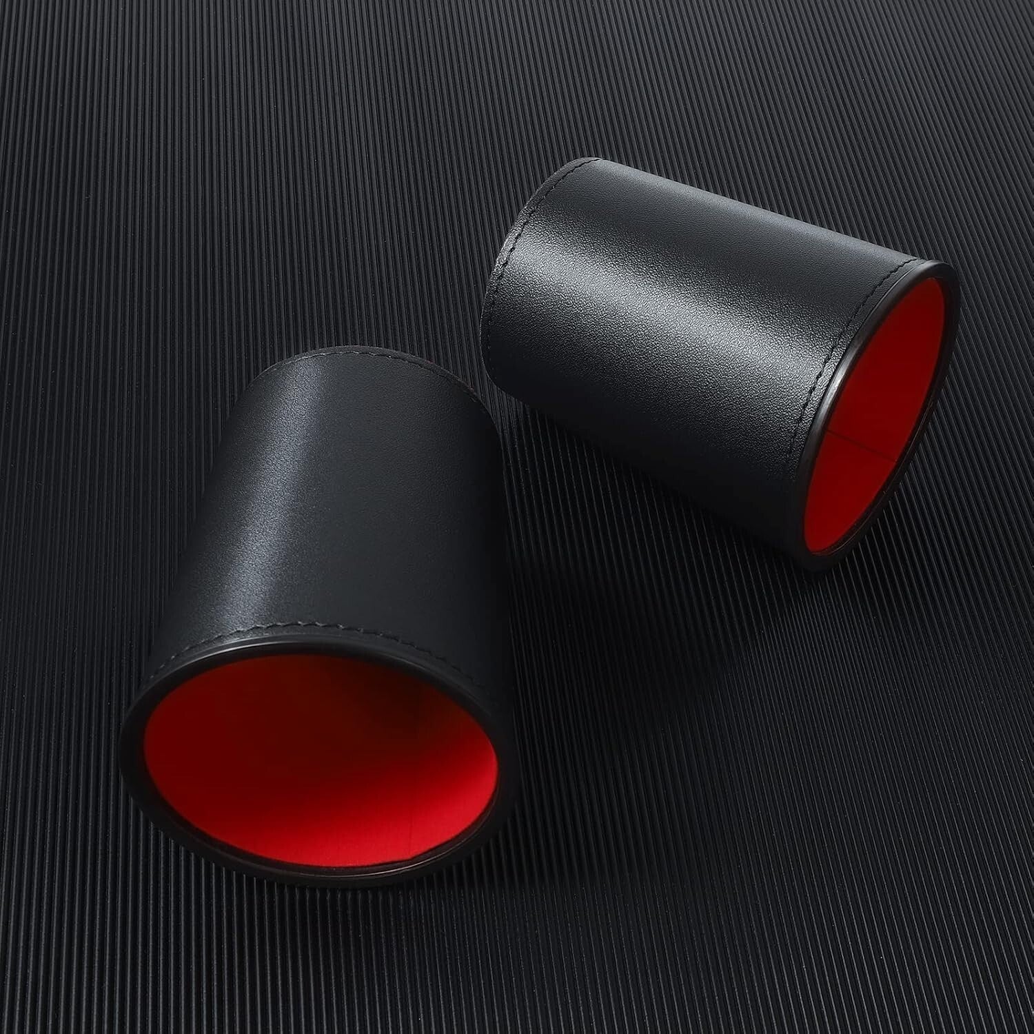 Exclusive Travel Dice Game Set - 6 Leather Cups, Dice & Lush Storage Case