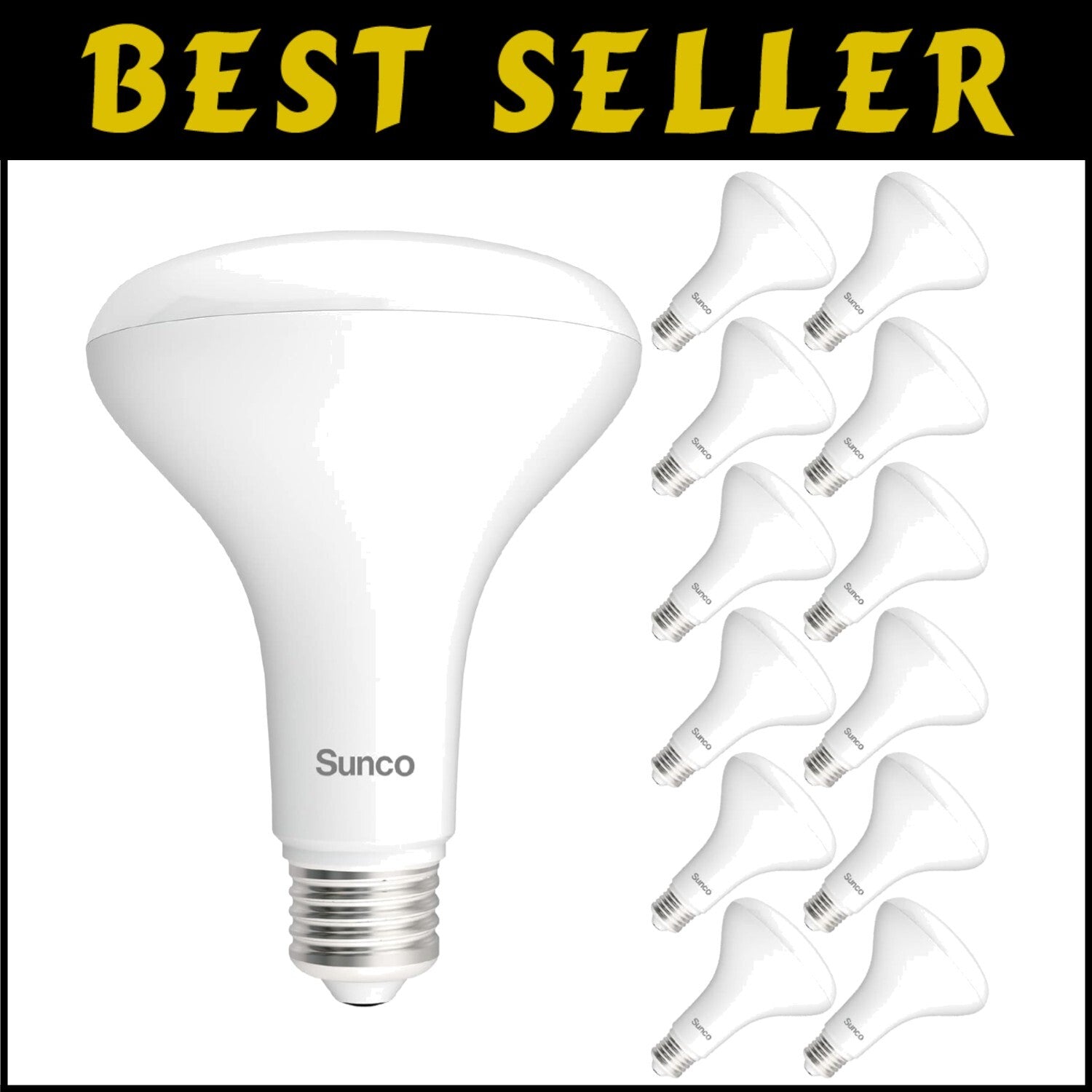 Energy-Efficient LED Bulbs - 12 BR30 Dimmable Flood Lights, Instant Brightness