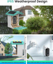 Load image into Gallery viewer, Eco-Friendly Smart Bird Feeder: AI Recognition &amp; Night Vision for 11,000 Species