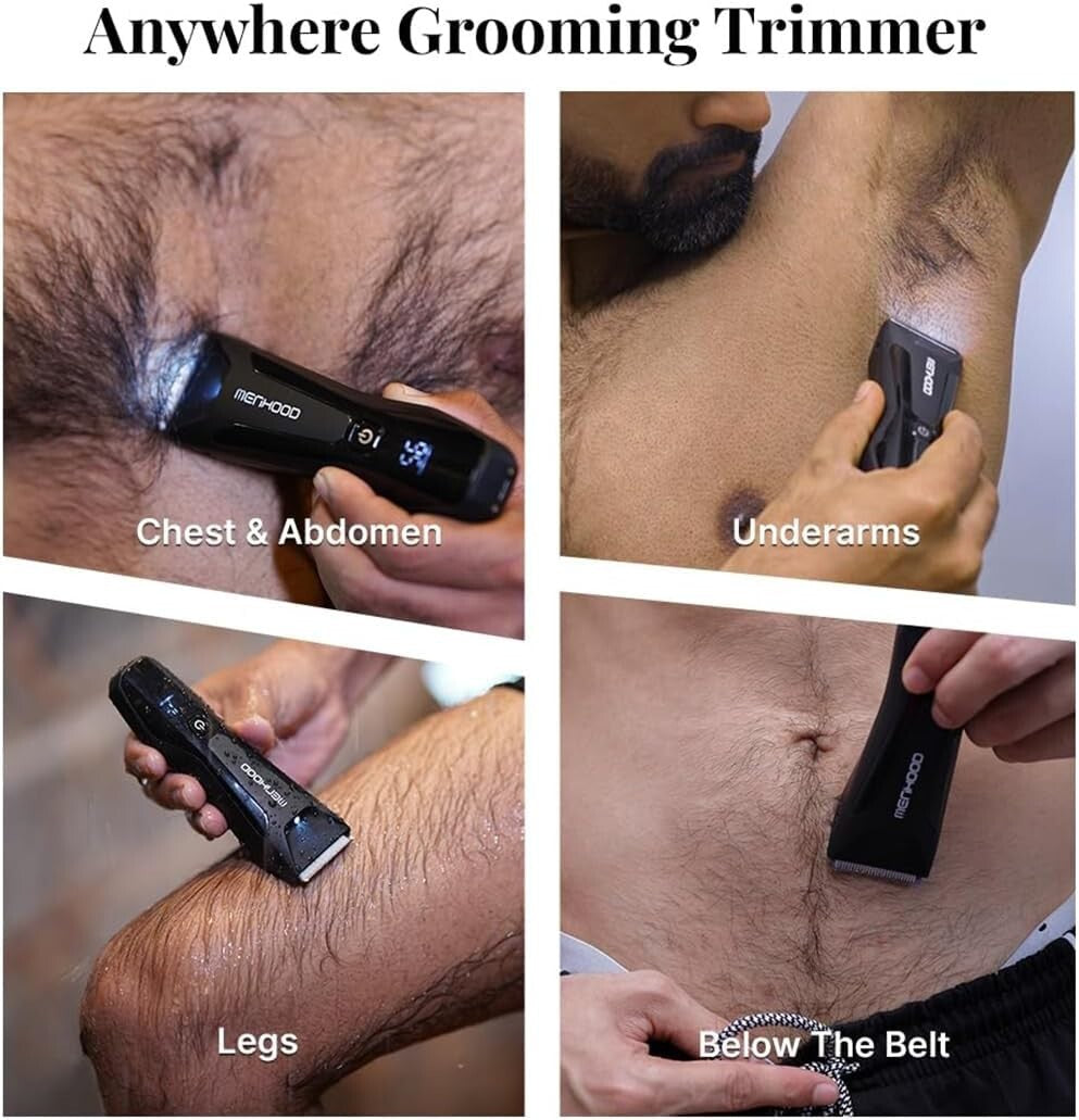 All-in-One Body & Groin Trimmer 2.0 - Ceramic Heads, Shower-Friendly & Reliable