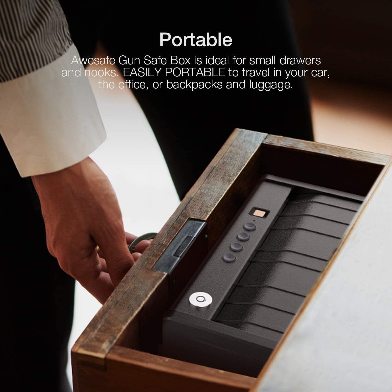 Biometric Fingerprint Gun Safe with Quick Access and Keypad - Secure Storage