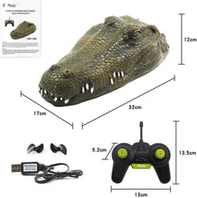 Load image into Gallery viewer, Prank Toy Alligator Head RC Boat with Rechargeable Battery - Great for Pools